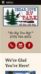 Mobile Screenshot of cedarcovervpark.com
